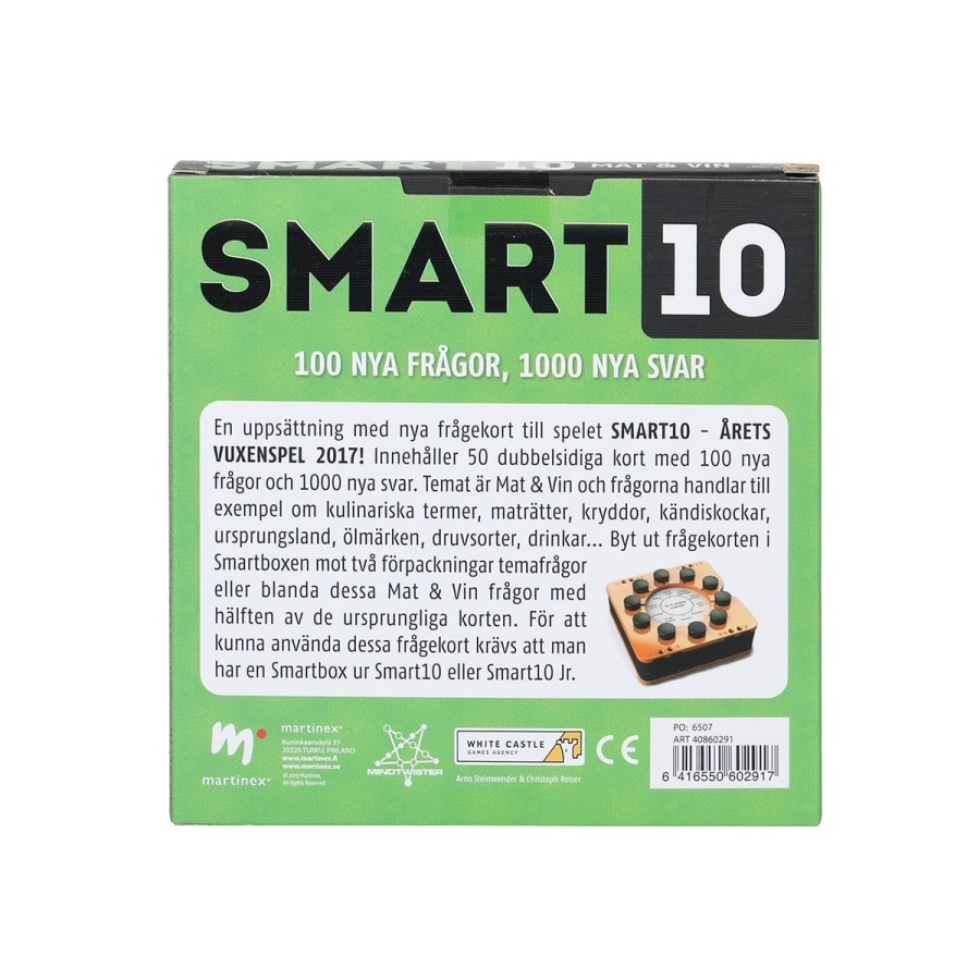 Peliko Smart10-Fragekort Mat & Vin (Svenska) | Seurapelit