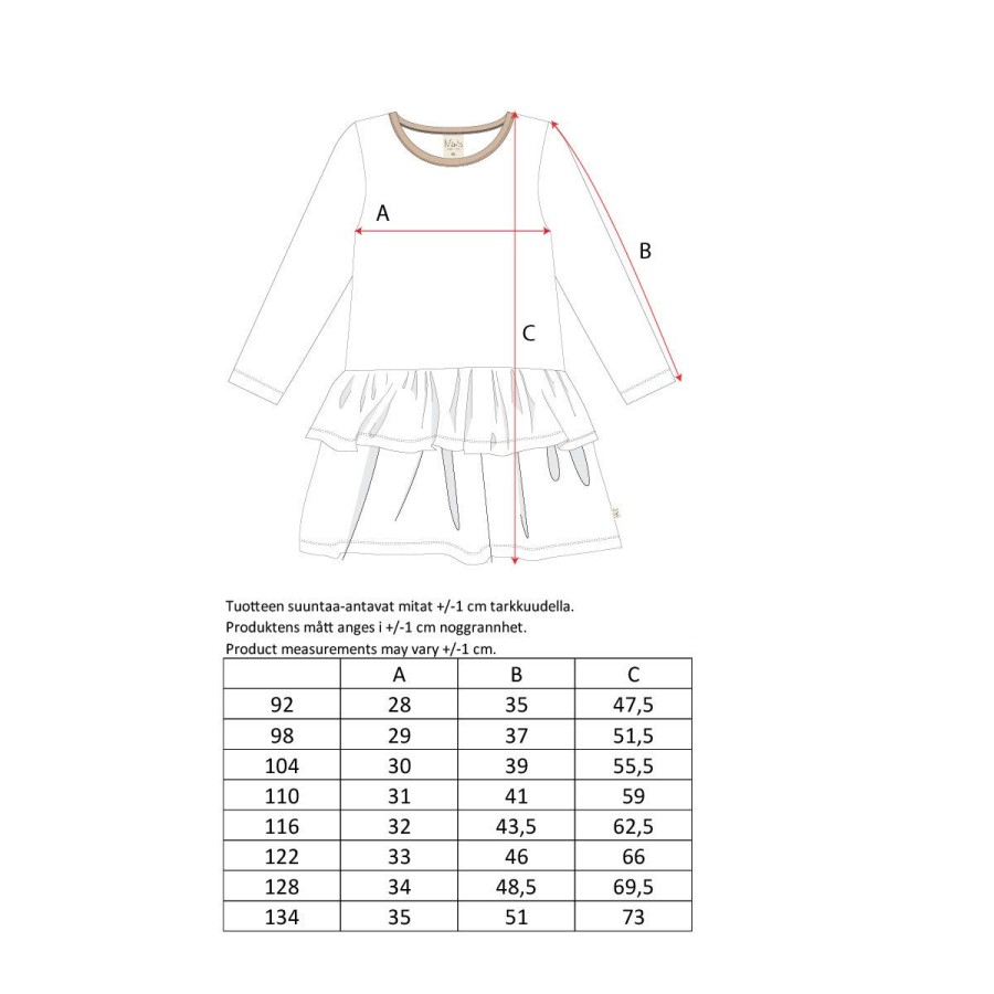 Ma-ia Family Flamingo-Mekko Beige | Lapset